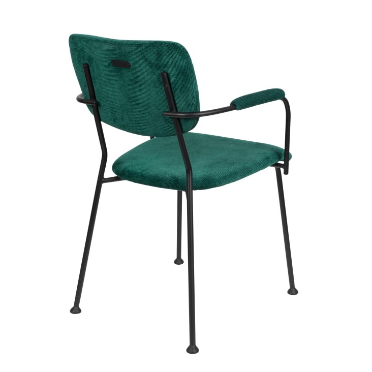Chaise accoudoirs velours vert-BENSON cropped-3