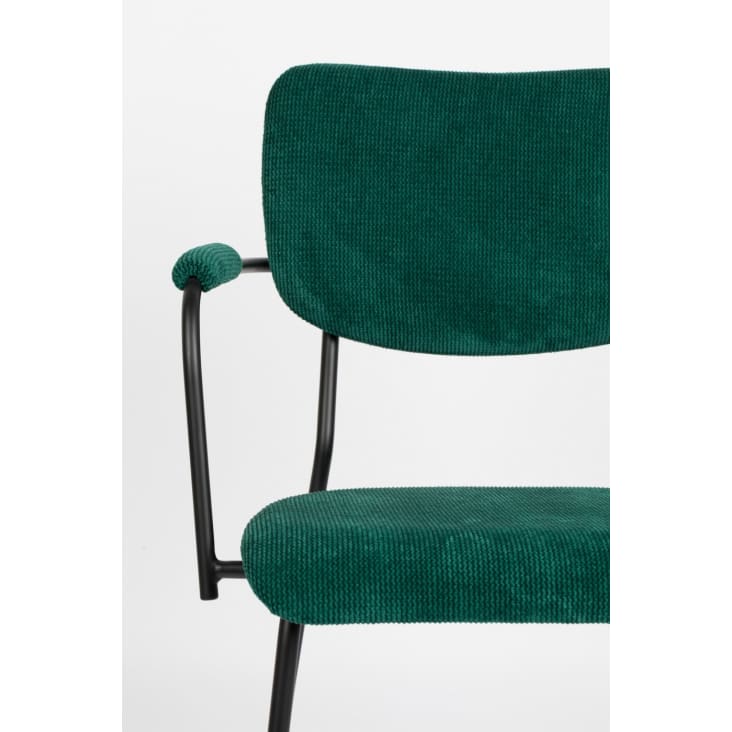 Chaise accoudoirs velours vert-BENSON cropped-4