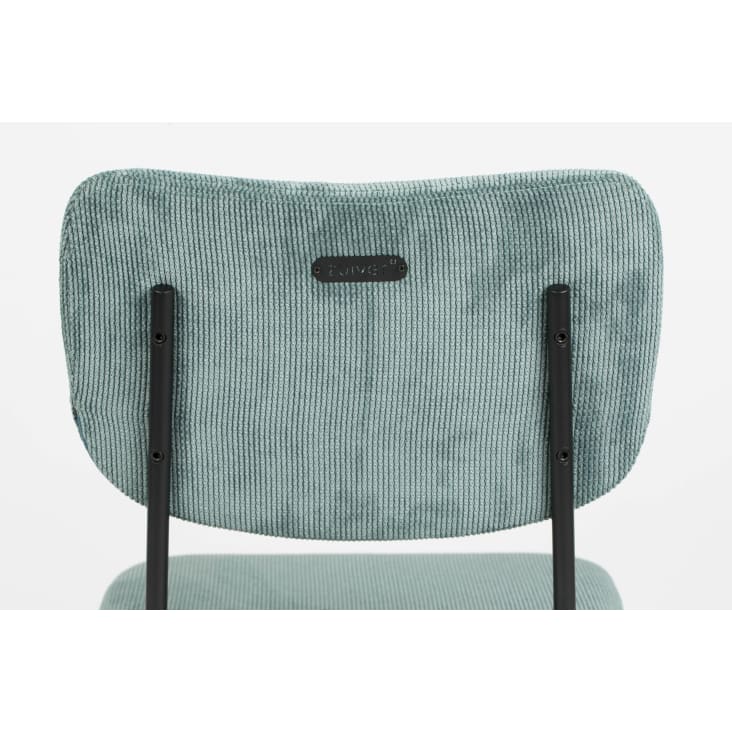 Chaise en tissu gris bleu-Benson cropped-6