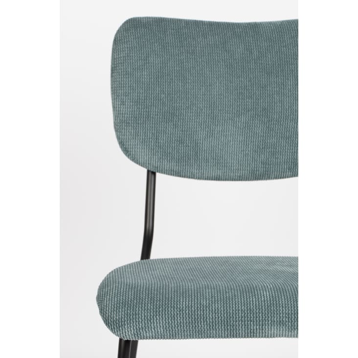 Chaise en tissu gris bleu-Benson cropped-7
