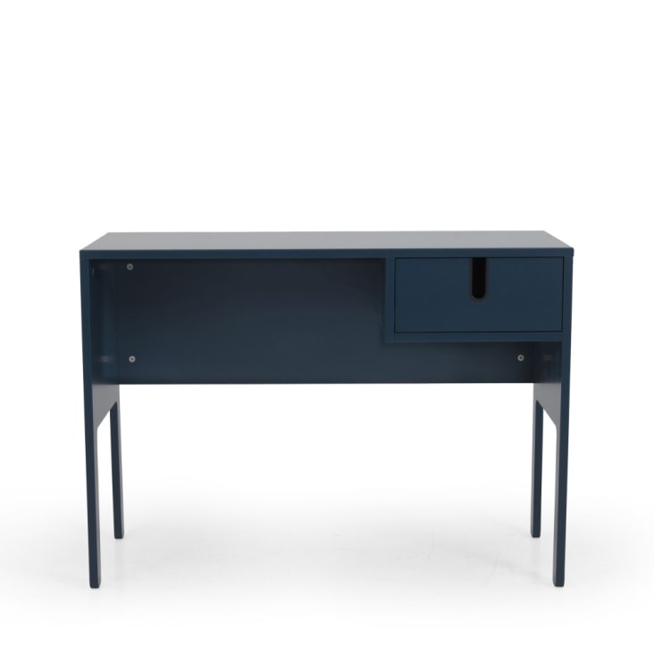 Bureau en bois 1 tiroir L105cm bleu canard-Uno