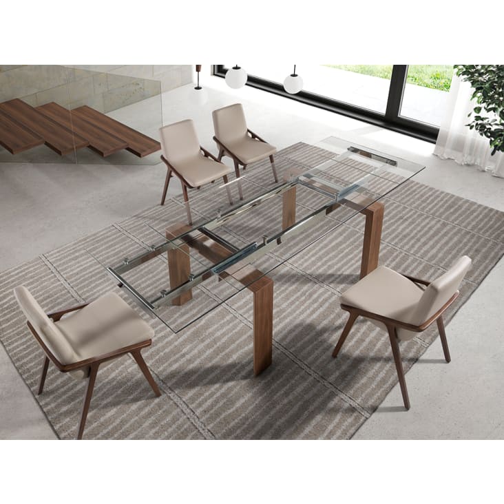 Angel Cerd Mesa Comedor Extensible Cristal Spainity Off