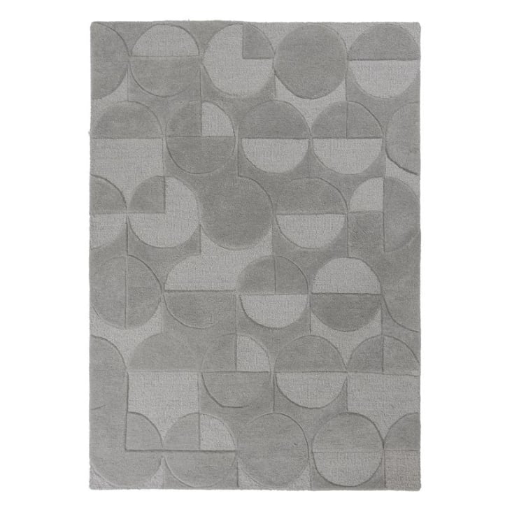 Tappeto design tinta unita grigio 160x230 cm FR DESIGN