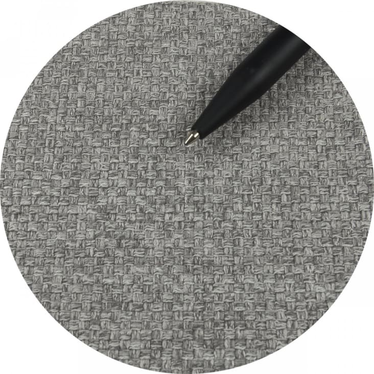 Grand pouf rond en tissu pieds métal gris-Folio cropped-6