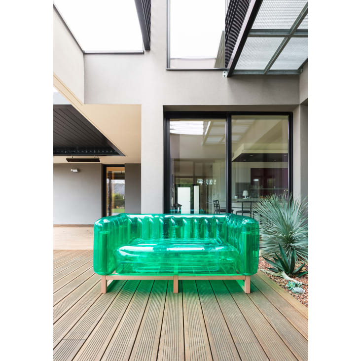 Canapé cadre aluminium assise thermoplastique vert crystal-YOMI EKO cropped-4