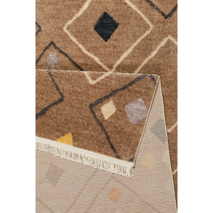 Tapis à poils longs uni beige 80x150 cm - Oslo - Homifab
