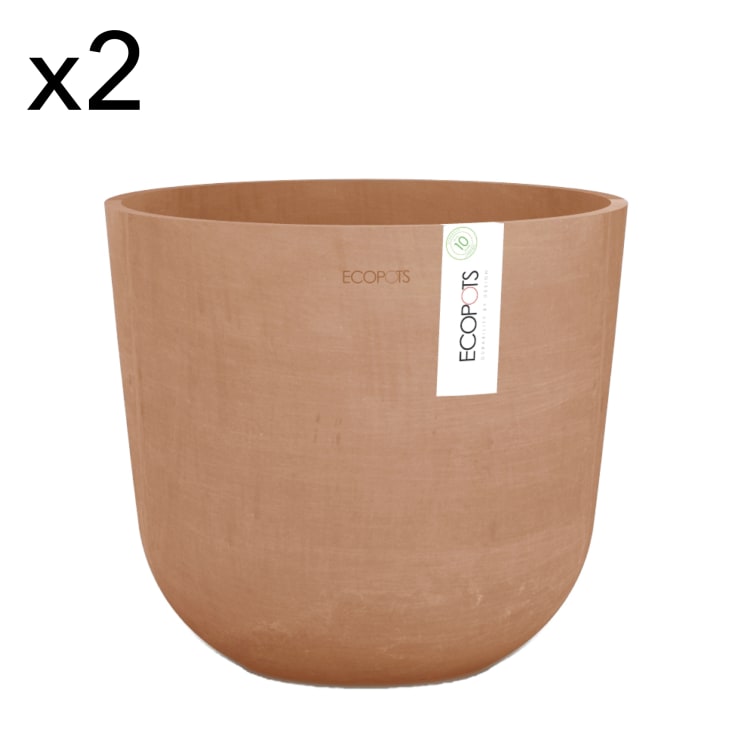 Pots de fleurs terracotta D25 - lot de 2-OSLO