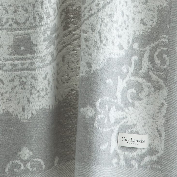 Plaid en coton gris 130x170-ROSIERS cropped-2