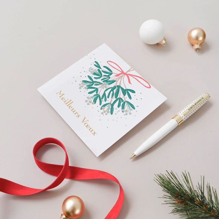 6 Cartes de Noël - Merry Christmas + 6 enveloppes