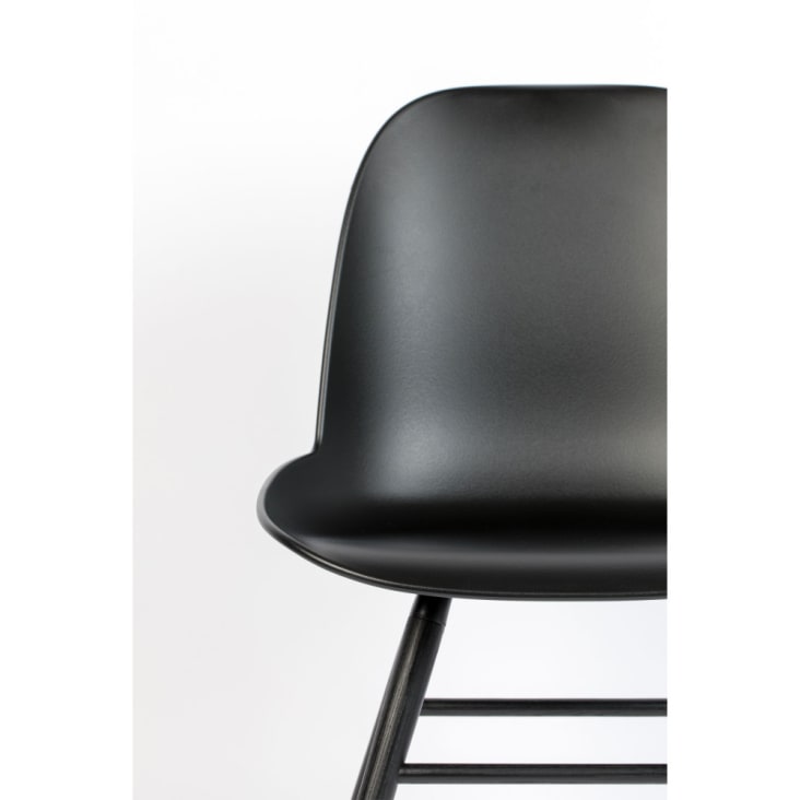 2 chaises résine et bois pieds noirs bleu fonce --ALBERT KUIP cropped-9