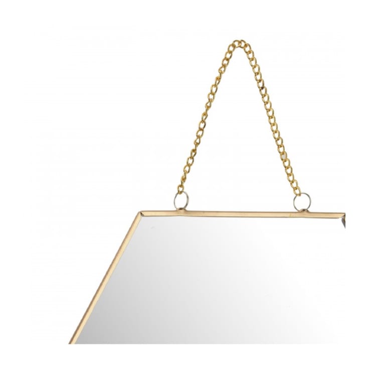 Miroir doré suspendu avec chaînette 30x26-ALVÉOLE cropped-2