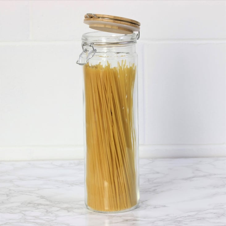 Bocal de cuisine hermétique en verre couvercle en bambou 1,9L-CLIP cropped-2