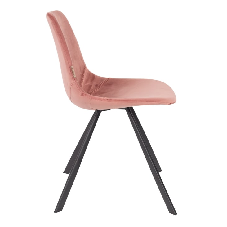 Chaise de repas velours rose-Franky cropped-3