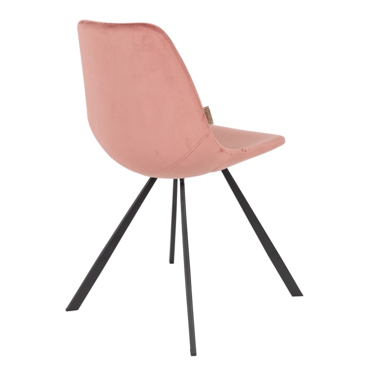 Chaise de repas velours rose-Franky cropped-4