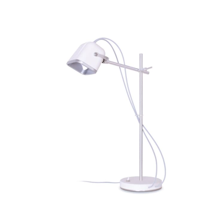Lampe à poser en aluminium blanc H60cm-MOB