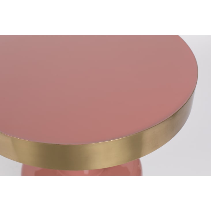 Table d'appoint en métal rose-Glam cropped-6