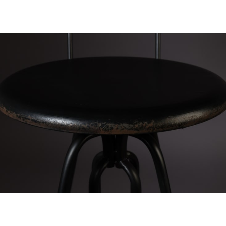 Chaise de bar en métal noir-Ovid cropped-5