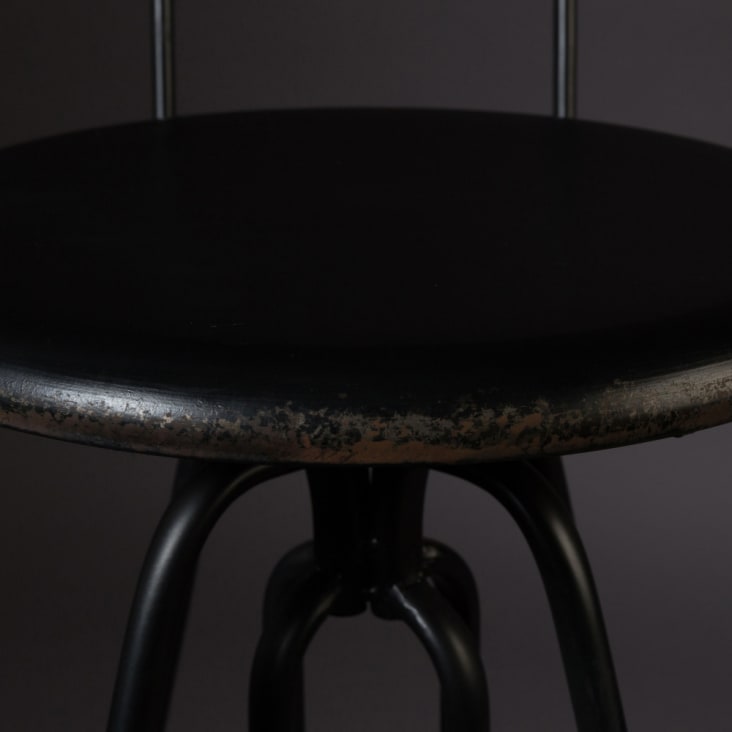 Chaise de bar en métal noir-Ovid cropped-9