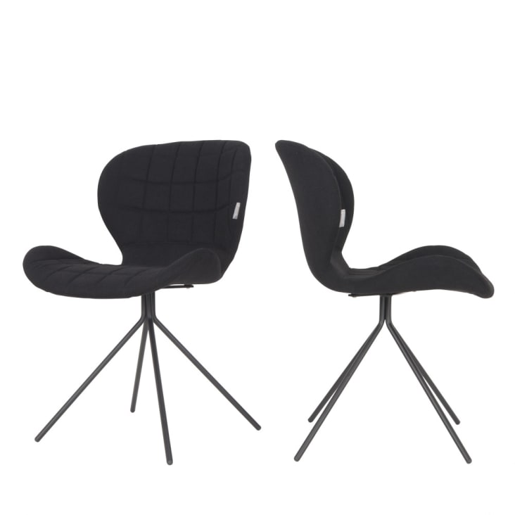 Lot de 2 chaises design noir-Omg