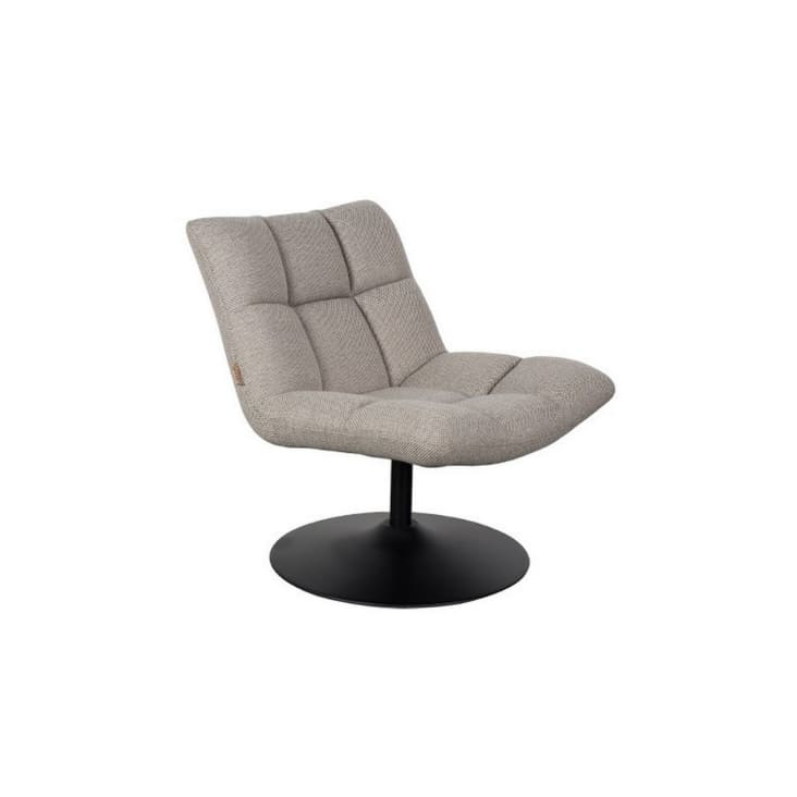 Sillón Giratorio Gris Claro con Patas Negras - Estilo Moderno