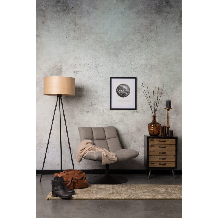 Fauteuil lounge en tissu gris-Jolien cropped-4