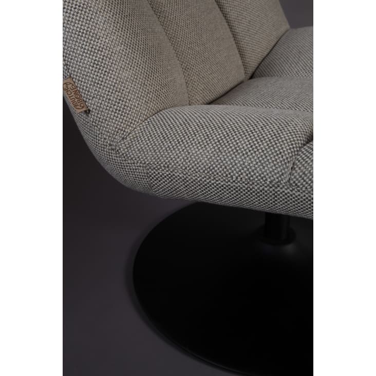 Fauteuil lounge en tissu gris-Jolien cropped-5