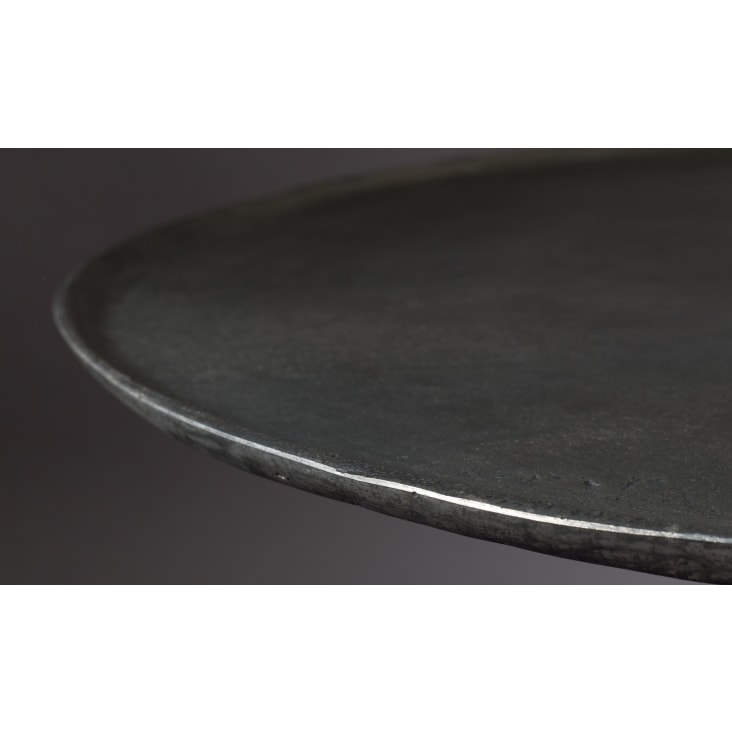 Table d'appoint brute en laiton gris-Brute cropped-5