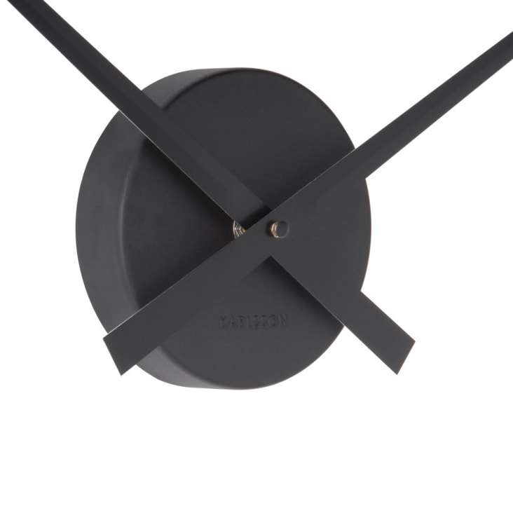 Horloge murale en aluminium noire D41-LITTLE BIG TIME