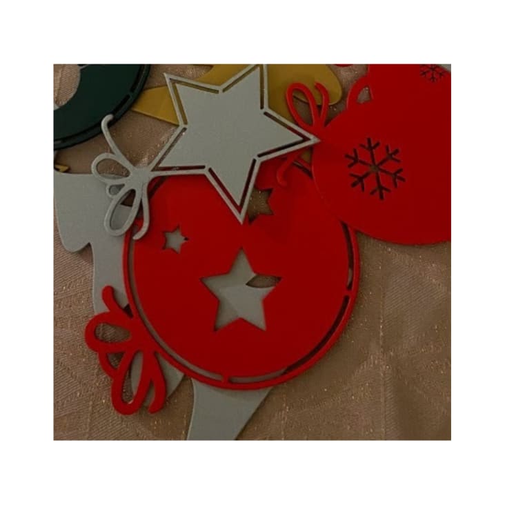 Suspensions de Noël forme étoile en aluminium argent H9cm Lot de 4-COLLECTION NOËL cropped-2