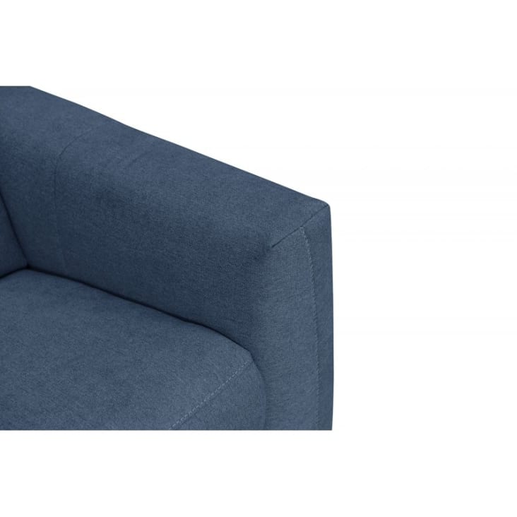 Canapé relaxation motorisé 2.5 places en tissu bleu pieds bois-Polo cropped-9