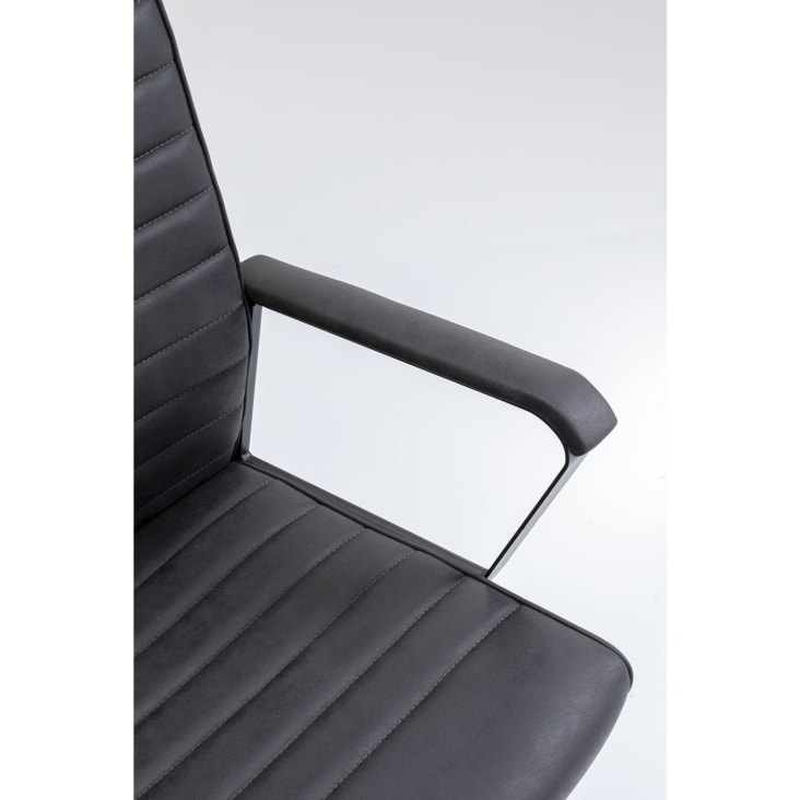 Chaise de bureau pivotante réglable à roulettes noire-Labora cropped-3