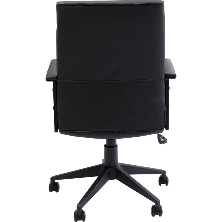 Chaise de bureau pivotante réglable à roulettes noire-Labora cropped-5
