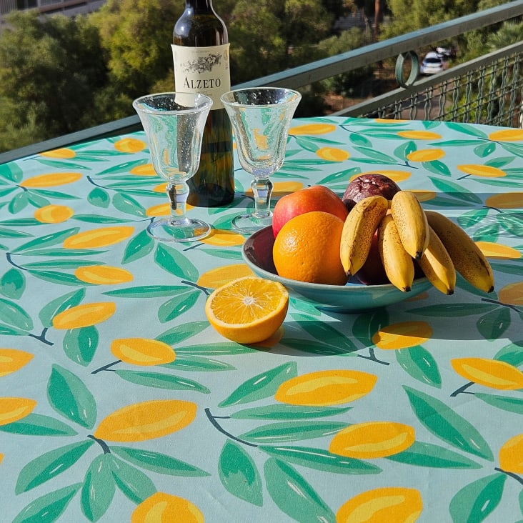 Nappes Citron 4 Pack - 137x274cm Imperméables - Déco Table été Anniversaire Pique-nique