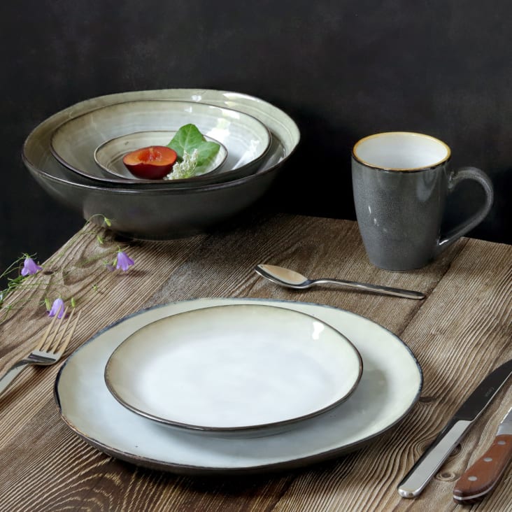 Produktbild von MamboCat Teller-Set 18tlg. Teller Set Bistro 6 Personen Steingut Braun, Steingut