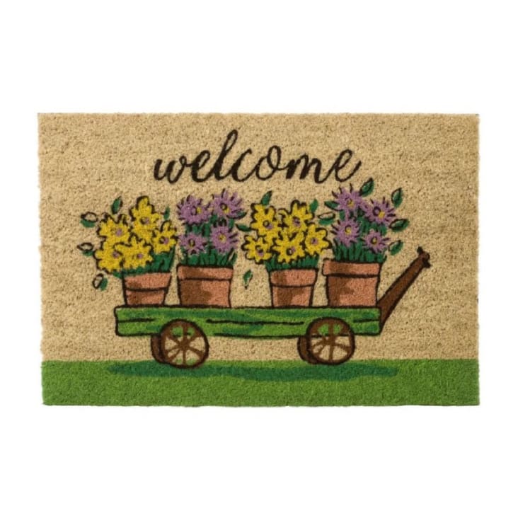 Paillasson coco 60x40-WELCOME FLORAL