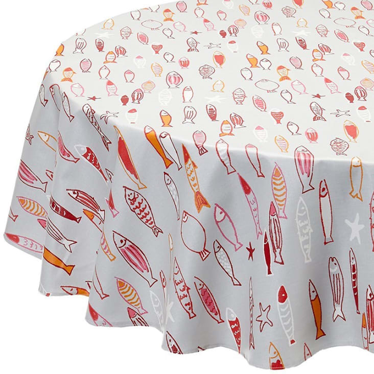 Tovaglia Ovale Antimacchia 160x220 Cm - Unbekannt Struttura Damascata Circle - Colore Argento, 100% Poliestere, Non Necessita Di Stiratura, Lavabile In Lavatrice - 3
