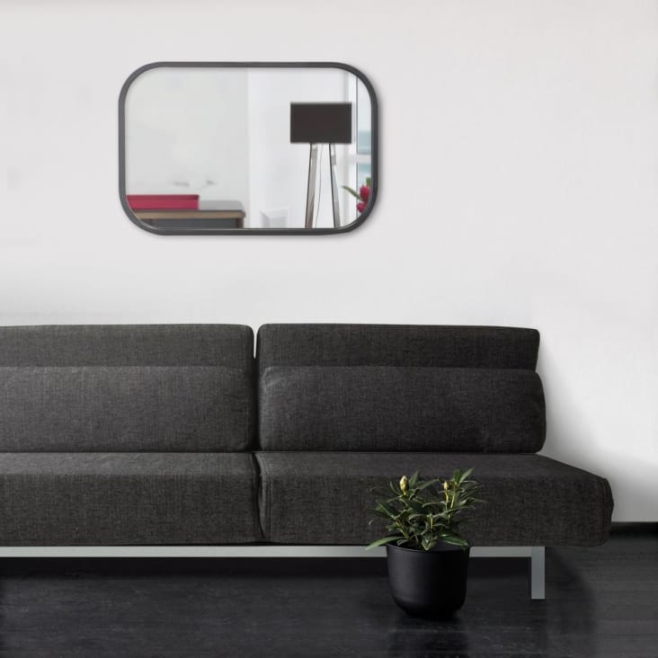 Miroir rectangulaire industriel 40x60 noir-AXEL