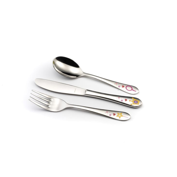 Service Couverts Enfants Princess - 3 Pièces (couteau, Fourchette, Cuillère) Pour Petits Repas