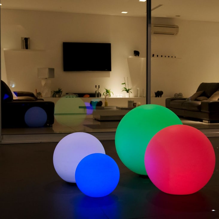 Boule lumineuse sans fil flottante LED Polyéthylène Multicolore D40CM-Bobby cropped-3
