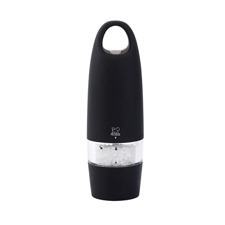 Moulin à sel électrique en ABS soft touch noir H18cm-ZEST