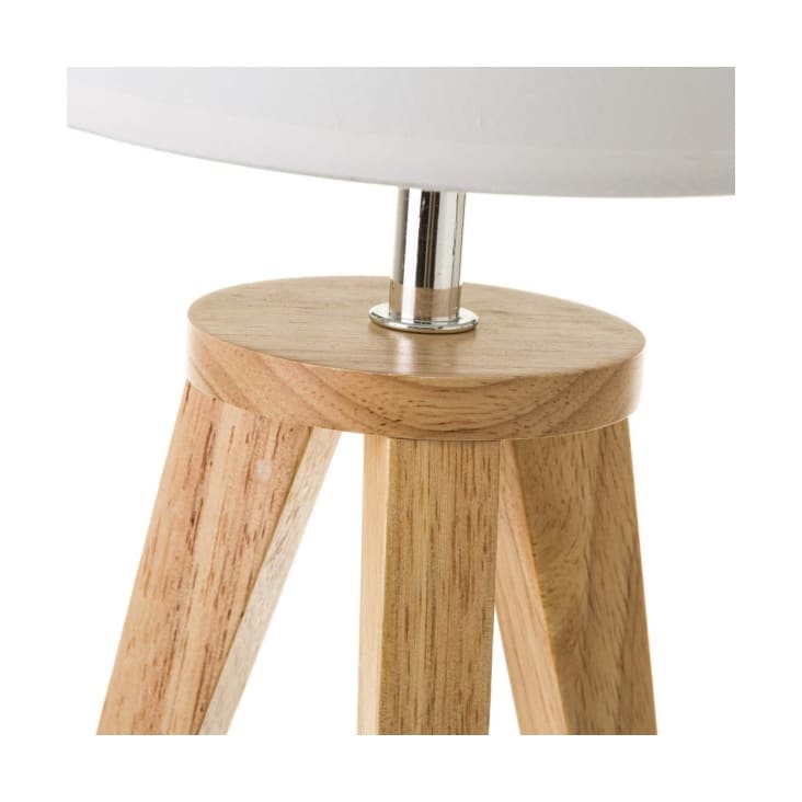Lámpara de mesita de noche de madera de roble beige cropped-3