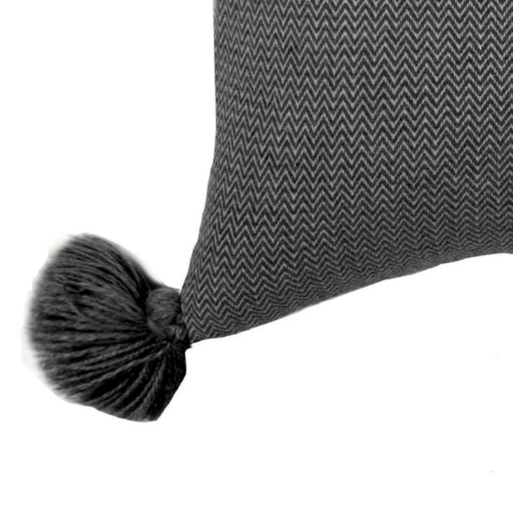 Housse de coussin coton  50x30 noir-Stockholm cropped-4