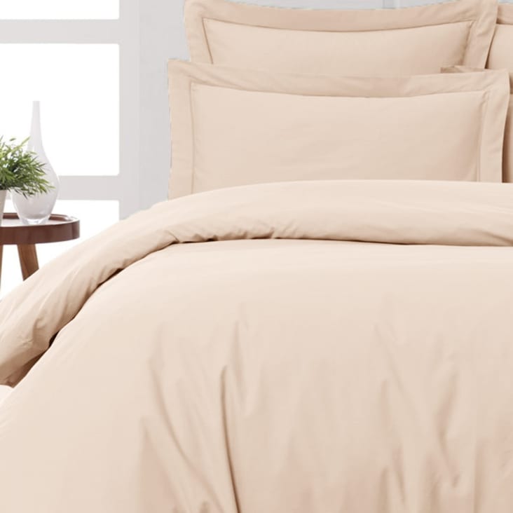 Drap de lit plat Coton Percale & Lin à prix juste • Blanc Cerise