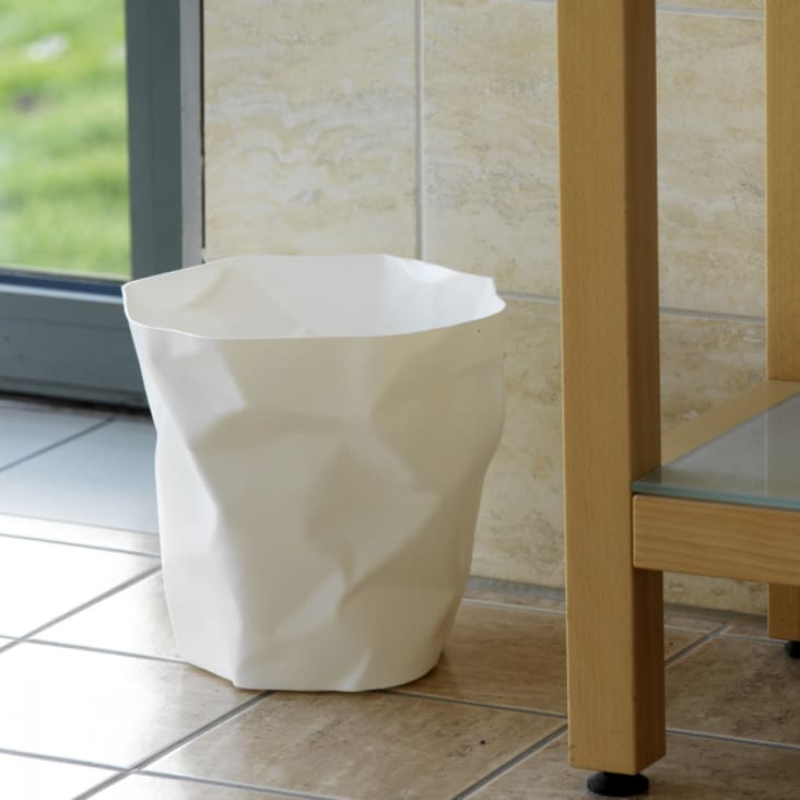 Poubelle salle de bain : poubelle en fibre végétale, 30 cm