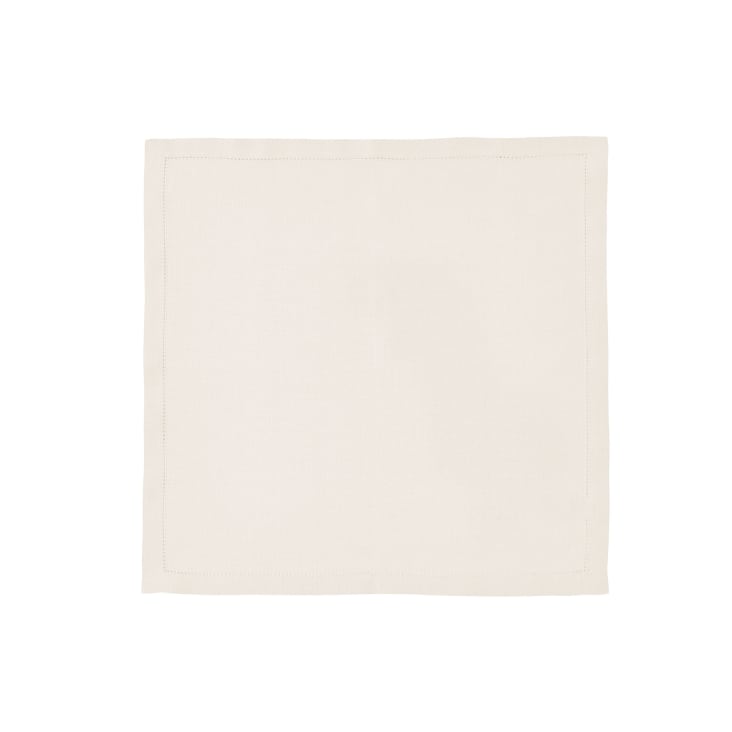 Serviette de table en lin blanc 45x45-FLORENCE