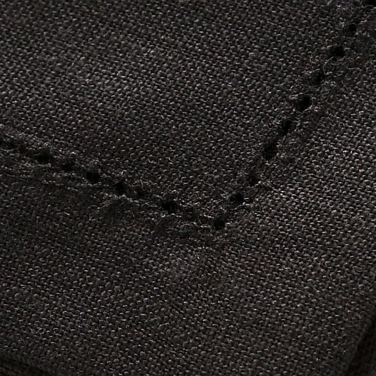 Serviette de table en lin noir 45x45-FLORENCE cropped-2
