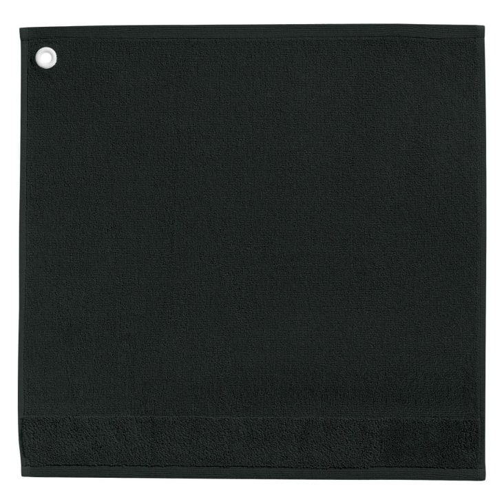 Essuie mains Œillet  en coton noir 50 x 50-Curl cropped-2