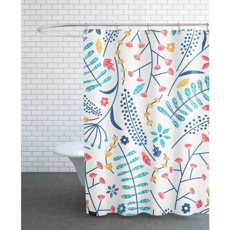 Rideau de douche en polyester en multicolore 150x200-Koromiko