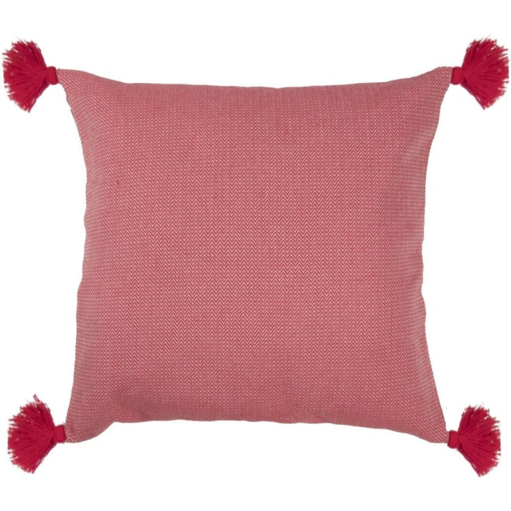 Housse de coussin carré coton  50x50 rouge-Stockholm