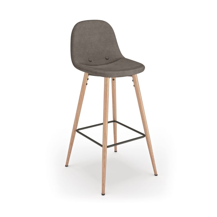 Mesa y sillas efecto madera blanco y roble natural - gris antracita-Cocoon cropped-4